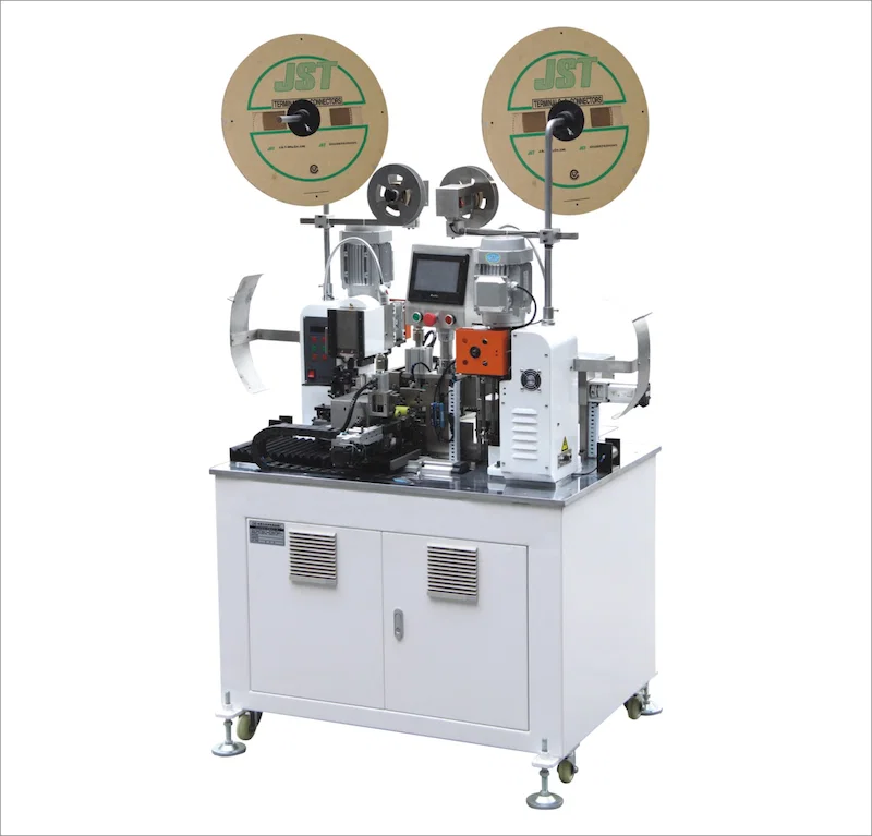 Flat Cable Crimping Machine, Ribbon Cable Crimping Machine, Double Head Ribbon Cable Crimping Machine Litteän kaapelin puristuskone, nauhakaapelin puristuskone, kaksipäinen nauhan puristuskone