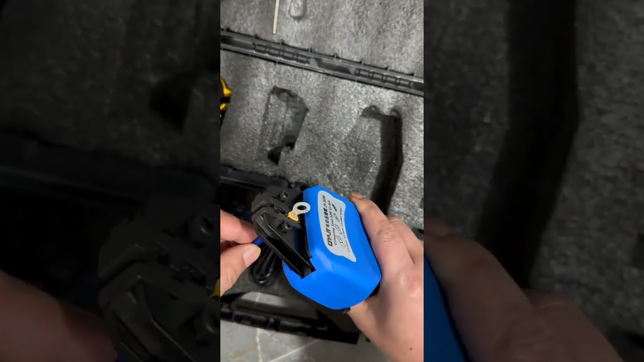 Tired of Manual Crimping Try Our Cordless Lithium Battery Wire Crimper #factory #machine