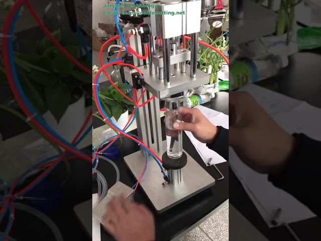 semi automatic pneumatic perfume crimping capping machine