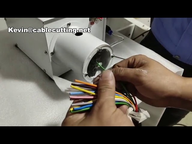 Pneumatic electric Multi core Wire Automatic Peeling And Twisting Machine Power Cord Stripping And T