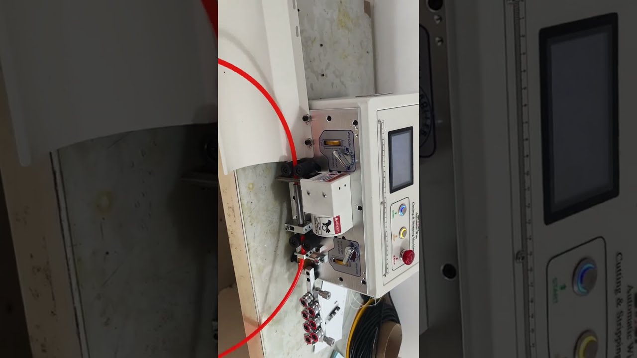 Multi Functional Automatic Wire Stripping Machine Also Cuts Air Tubing #cablewirestrippingmachine