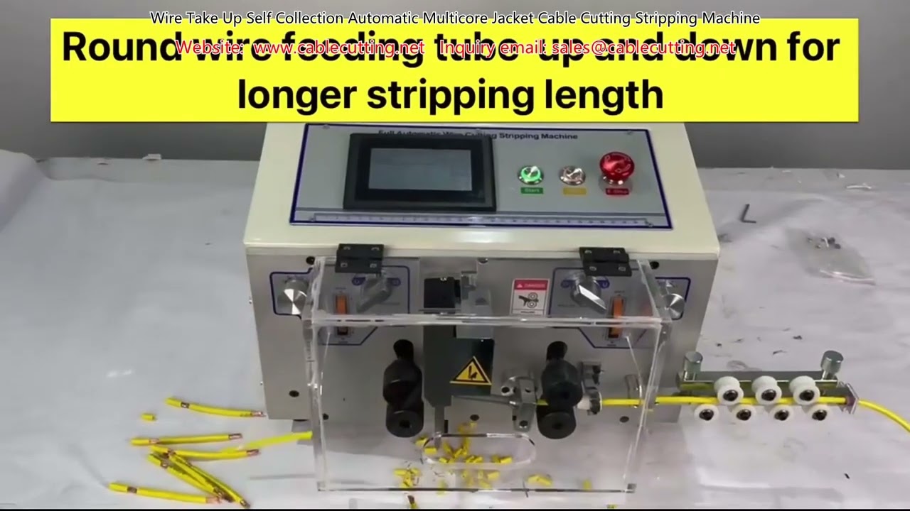Wire Take Up Self Collection Automatic Multicore Jacket Cable Cutting Stripping Machine