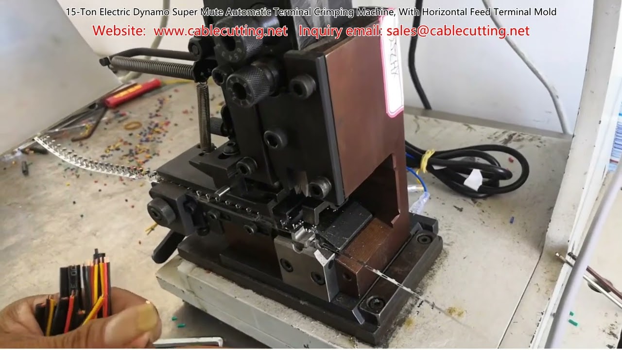 15 Ton Electric Dynamo Super Mute Automatic Terminal Crimping Machine, With Horizontal Feed Terminal