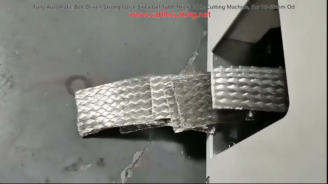 Fully Automatic Belt Driven Strong Force Silica Gel Tube Thick Cable Cutting Machine, For 10 60mm Od