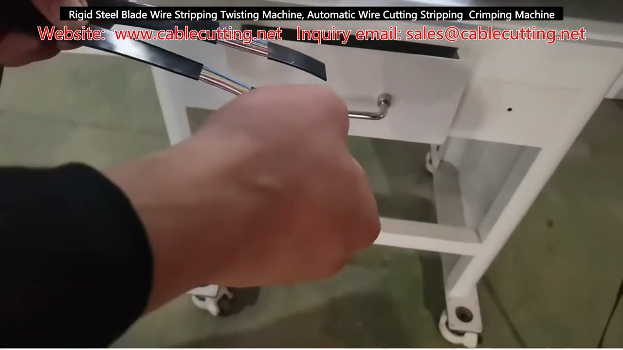 Rigid Steel Blade Wire Stripping Twisting Machine, Automatic Wire Cutting Stripping  Crimping