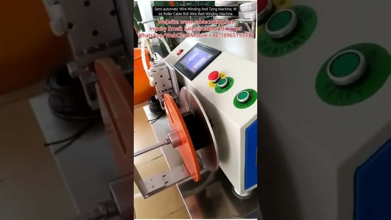 Puoliautomaattinen langan kelaamis- ja sidontakone, lankarulla- ja kaapelikelakone
