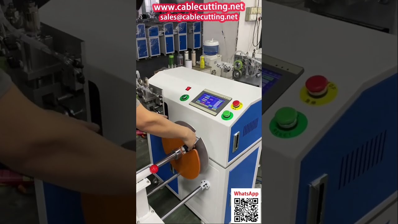 Machine Intégrée Comptage, Enroulage et Coupe pour Cordon Réseau Patch   Fractionnement