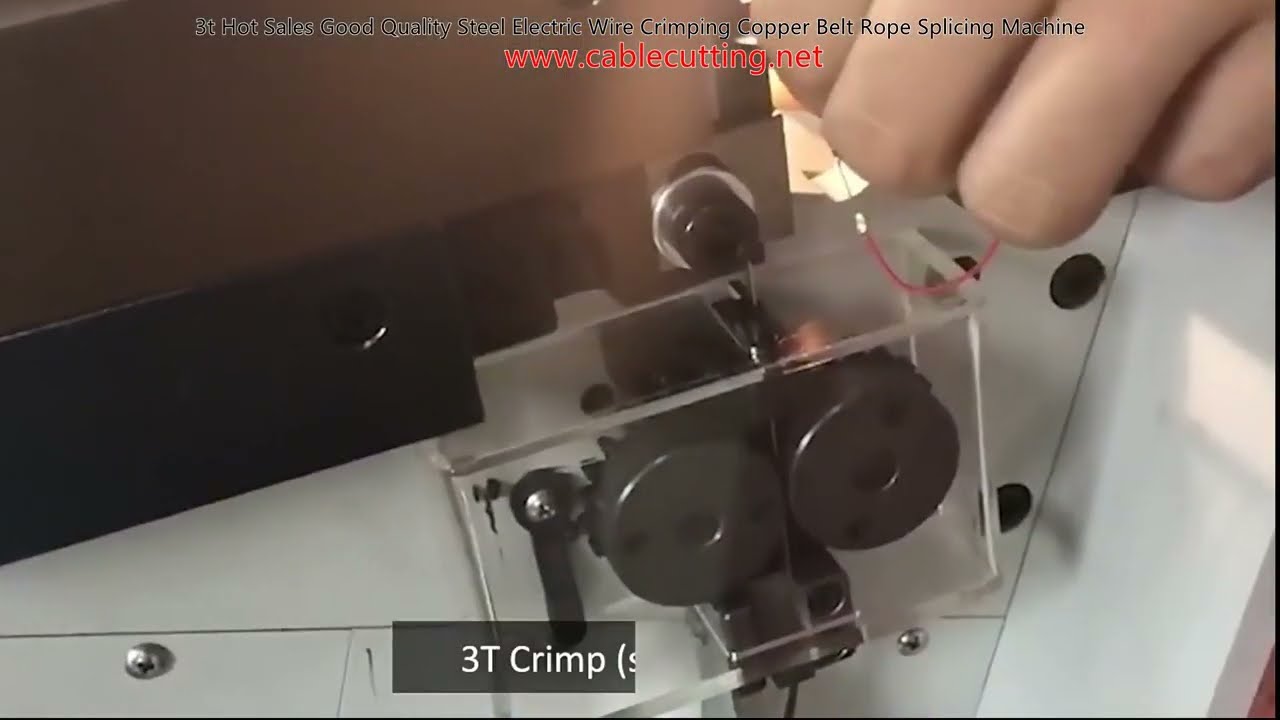 Good Quality Steel Electric Wire Crimping Copper Belt Rope Splicing Machine