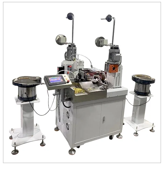 Auto Kaksinkertainen-Head Vibrating Crimp Kone - Automaattinen langan puristuskone